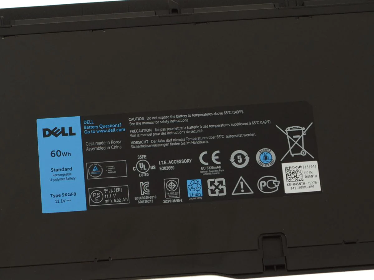 11.1V 60Wh - 9KGF8 XX1D1 7HRJW 6FNTV TRM4D 7XHVM Laptop Battery compatible with Dell Latitude 6430U E6430U E6510U 312-1424 - Image 3