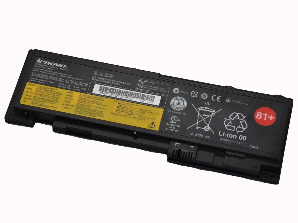Original 11.1V Laptop Battery compatible with Lenovo ThinkPad t420s t420si t430s t430si 45N1039 45N1037 45N1036 42T4846 42T4847 0A36309 81+ -- MPN: T420s 81+