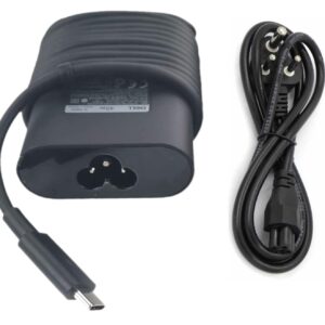 Dell Original Laptop Charger 45W USB Type C (USB-C) AC Power Adapter for Dell XPS 13 9365 9370 9380(Include Power Cord)-- MPN: Dell 45 Type-C