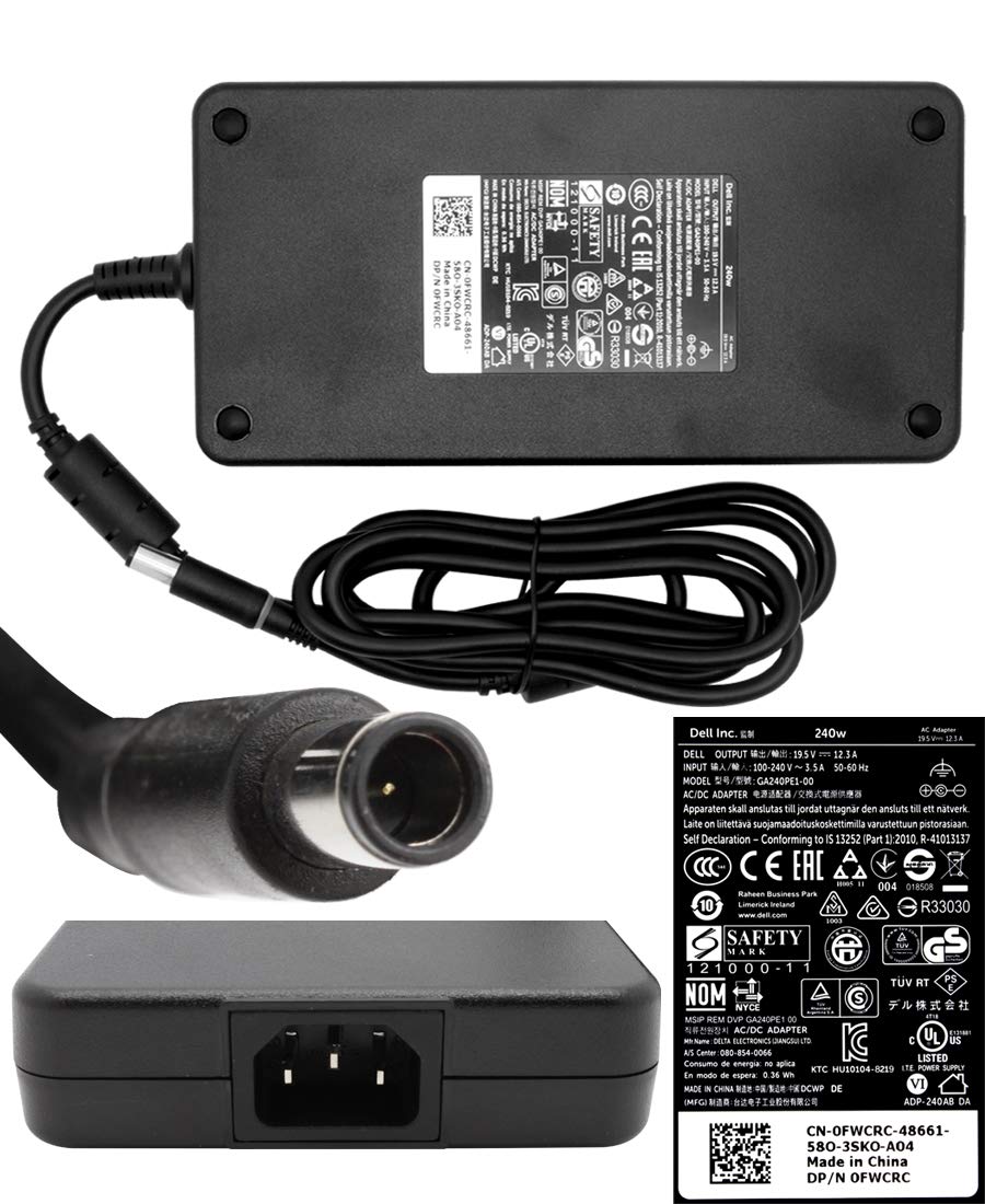 Dell AC 240W Adapter for Alienware Area-51 M17x / M17-R1 / M17X-R3, G70 / G70S / G70SG-- MPN: Dell 240W Adapter - Image 2
