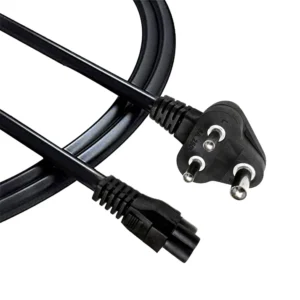 Laptop Power Cable Cord (1 Meter) - 3 Pin Indian Plug