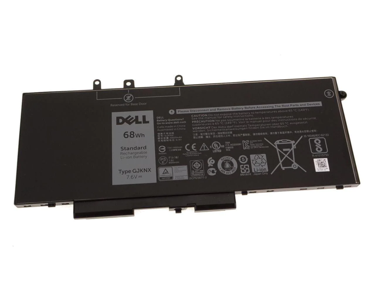 Dell GJKNX 5480 5580 5490 5590 5491 5591 5495 5488 Precision 3520 7.6V 68W Battery-- MPN: GJKNX - Image 4