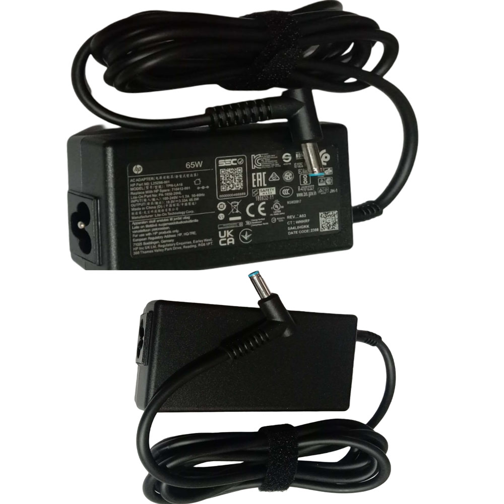 HP 65w Original Laptop Charger - Genuine AC Power Adapter Model No HP Pavilion 15-AC019NS(With Power Cable) -- MPN: HP 65W Bluetip New Shape - Image 7