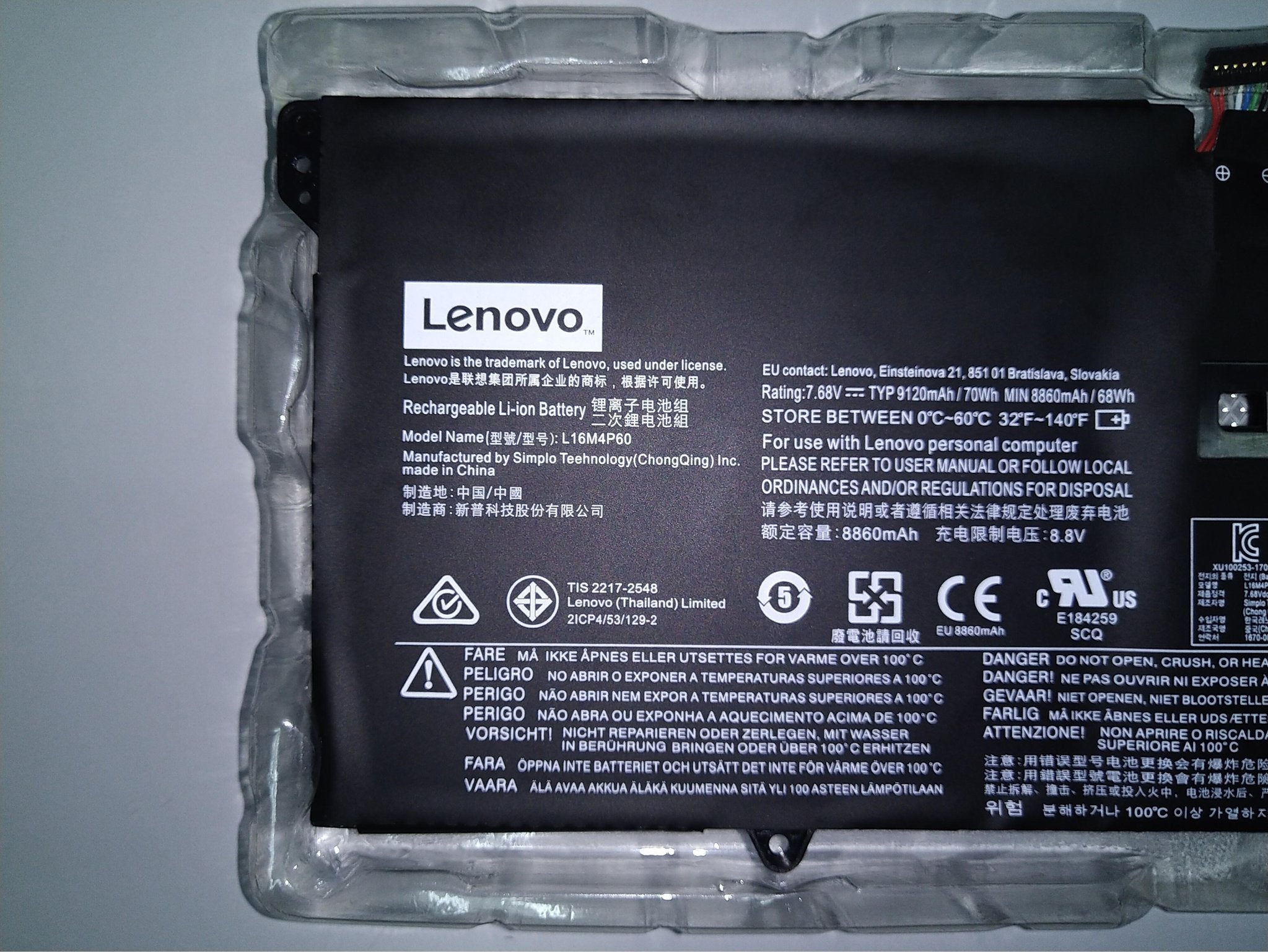 Original L16M4P60 Laptop Battery For Lenovo Yoga 920-13IKB 80Y7005EBM 80Y70063US 5B10N01565 L16C4P61 - Image 4