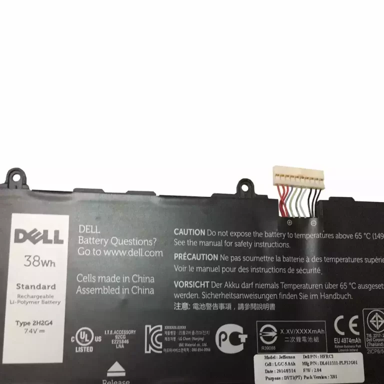 7.4V 38wh - 2H2G4 Laptop Battery compatible with DELL Venue 11 Pro 7140 2H2G4 21CP5/63/105 2217-2548 Tablet - Image 4
