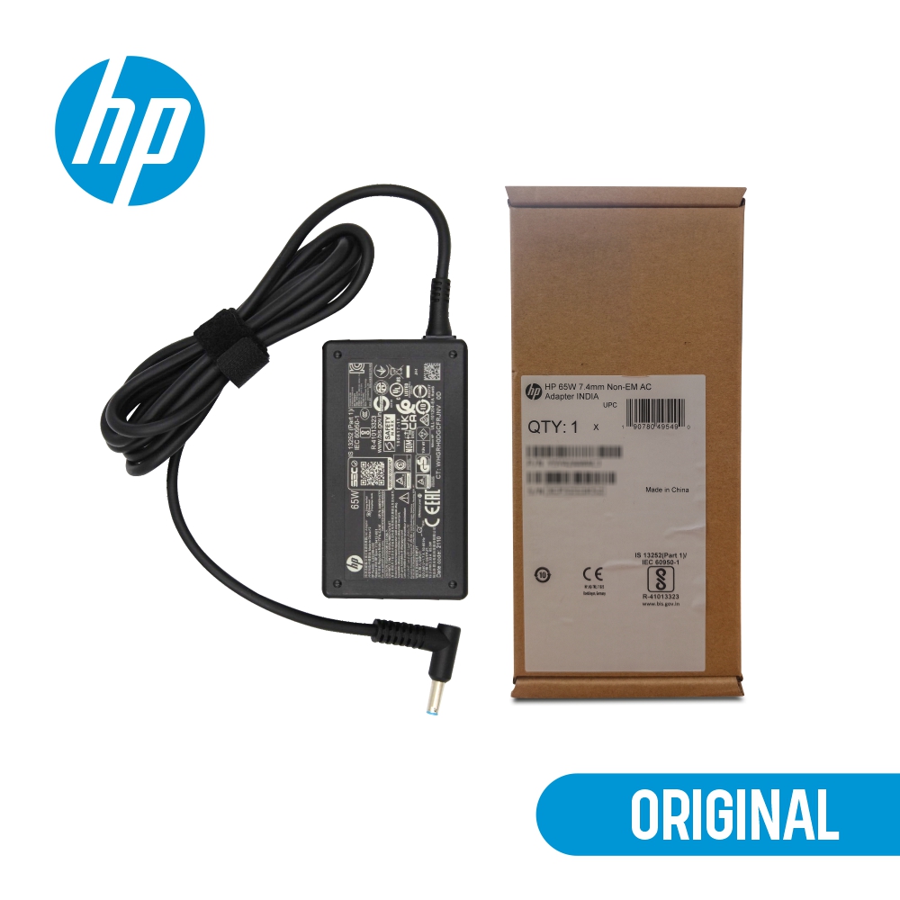 HP 65w Original Laptop Charger - Genuine AC Power Adapter Model No HP Pavilion 15-AC019NS(With Power Cable) -- MPN: HP 65W Bluetip New Shape - Image 9