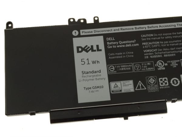 Dell Latitude E5250 E5450 E5550 E5570 4-cell 51Wh - Laptop Battery G5M10 7.4V 51WH -- MPN: G5M10 - Image 3