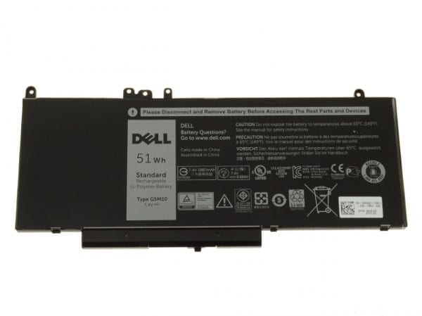Dell Latitude E5250 E5450 E5550 E5570 4-cell 51Wh - Laptop Battery G5M10 7.4V 51WH -- MPN: G5M10